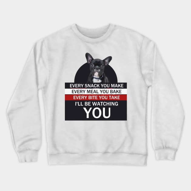 Adorable Baby Black Pulldog with Funny Saying Quote Crewneck Sweatshirt by badCasperTess